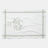 Weddenschap Save the Date Hand Drawn Botanical Flo Theedoek (Horizontaal)