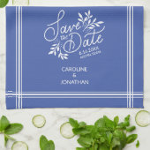 Weddenschap Save the Date Hand Drawn Botanical Flo Theedoek (Gevouwen)
