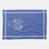 Weddenschap Save the Date Hand Drawn Botanical Flo Theedoek (Horizontaal)