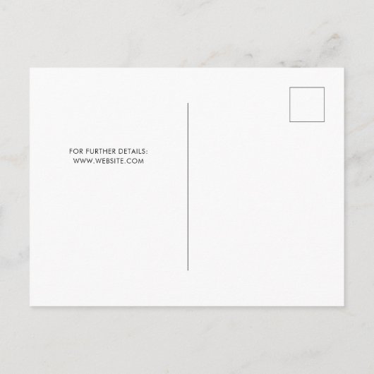 Weddenschap Save the Date Heart Script Photo Aankondigingskaart (Achterkant)