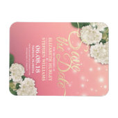 Weddenschap Save the Date Hydrangea Flowers Light  Magneet (Horizontaal)