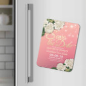 Weddenschap Save the Date Hydrangea Flowers Light  Magneet