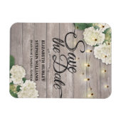 Weddenschap Save the Date Hydrangea String Lights Magneet (Horizontaal)
