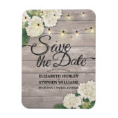 Weddenschap Save the Date Hydrangea String Lights  Magneet (Verticaal)