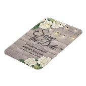 Weddenschap Save the Date Hydrangea String Lights Magneet (Linkerzijde)