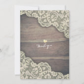 Weddenschap Save The Date Lace Sunflower Wood Lich (Achterkant)