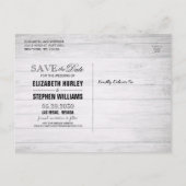 Weddenschap Save The Date Lace Sunflower Wood Lich Aankondigingskaart (Achterkant)
