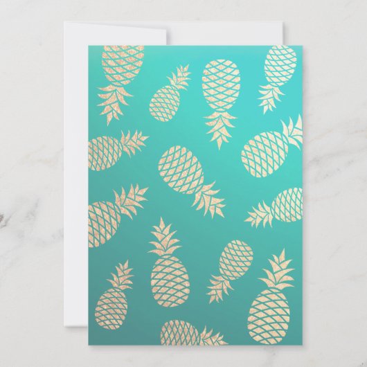 Weddenschap Save the Date Modern Gold Pineapple Co (Achterkant)