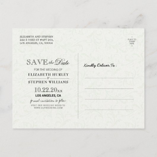 Weddenschap Save the Date Modern Gold Pineapple Co Aankondigingskaart (Achterkant)