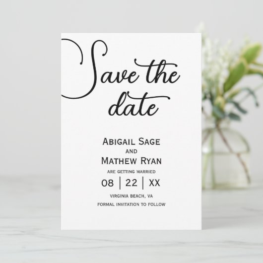 Weddenschap Save the Date Paris Eiffel Tower, ball Kaart (Staand voorkant)