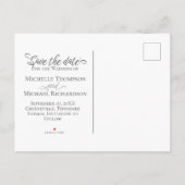 Weddenschap Save the Date Photo Elegant Modern Lov Aankondigingskaart (Achterkant)