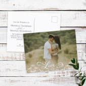 Weddenschap Save the Date Photo Elegant Modern Lov Aankondigingskaart