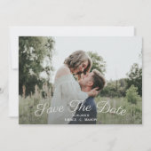 Weddenschap Save the Date Photo Floral Backing (Voorkant)