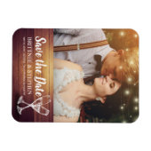 Weddenschap Save the Date Photo Magnet Champagne G Magneet (Horizontaal)