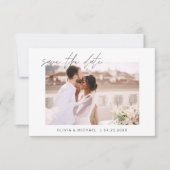 Weddenschap Save the Date Photo Minimalist Simple (Voorkant)
