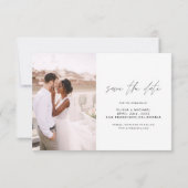Weddenschap Save the Date Photo Minimalist Simple (Achterkant)