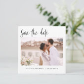 Weddenschap Save the Date Photo Minimalist Simple (Staand voorkant)