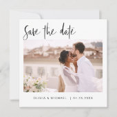 Weddenschap Save the Date Photo Minimalist Simple (Voorkant)
