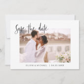 Weddenschap Save the Date Photo Minimalist Simple (Voorkant)