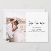 Weddenschap Save the Date Photo Minimalist Simple (Achterkant)