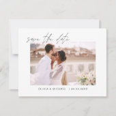 Weddenschap Save the Date Photo Minimalist Simple (Voorkant)