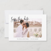 Weddenschap Save the Date Photo Minimalist Simple (Voorkant)