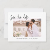 Weddenschap Save the Date Photo Minimalist Simple (Voorkant)