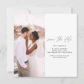 Weddenschap Save the Date Photo Minimalist Simple (Achterkant)