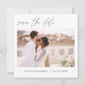Weddenschap Save the Date Photo Minimalist Simple (Voorkant)