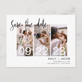 Weddenschap Save the Date Photo Minimalist Simple  Briefkaart (Voorkant)
