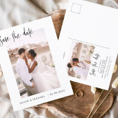 Weddenschap Save the Date Photo Minimalist Simple Briefkaart