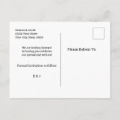 Weddenschap Save The Date Roos Gold Elegant Aankondigingskaart (Achterkant)