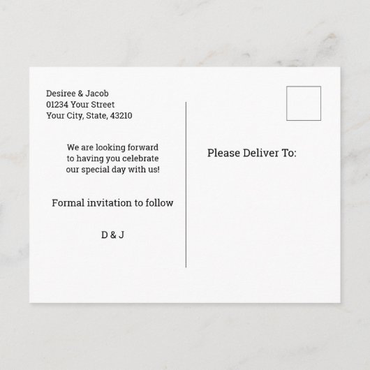 Weddenschap Save The Date Roos Gold Elegant Aankondigingskaart (Achterkant)