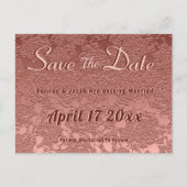 Weddenschap Save The Date Roos Gold Elegant Aankondigingskaart (Voorkant)