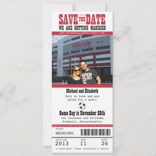 Weddenschap Save the Date Soccer Ticket