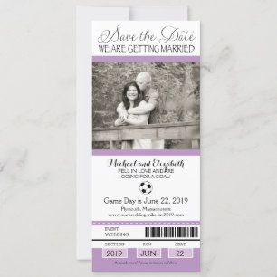 Weddenschap Save the Date Soccer Ticket
