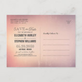 Weddenschap Save the Date Summer Beach Palm Light Aankondigingskaart (Achterkant)