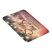 Weddenschap Save the Date Summer Beach Palm Light Magneet (Rechterzijde)