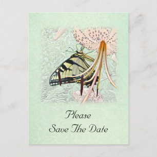 Weddenschap Save The Date Swallowtail Butterfly &  Aankondigingskaart