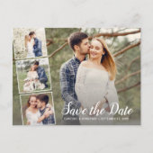 Weddenschap Save the Date Verloving Photo Collage Briefkaart (Voorkant)