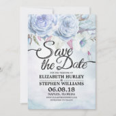 Weddenschap Save The Date Waterverf Floral & Feath (Voorkant)