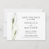 Weddenschap Save the Date White Peace Calla Lily (Voorkant)
