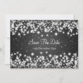 Weddenschap Save the Date Winter Sparkle Black (Voorkant)