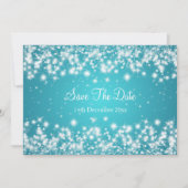 Weddenschap Save the Date Winter Sparkle Blue (Voorkant)