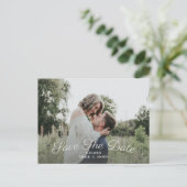 Weddenschap Save the Date with Photo  Roos Briefkaart (Staand voorkant)