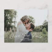 Weddenschap Save the Date with Photo  Roos Briefkaart (Voorkant)