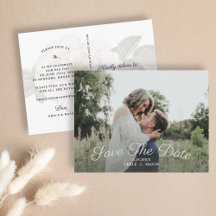 Weddenschap Save the Date with Photo  Roos