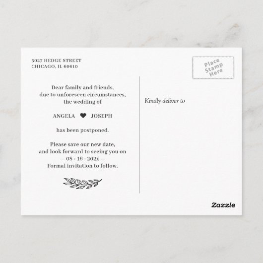 Weddenschap Save the New Date Rustic Twinkle Light Briefkaart (Achterkant)