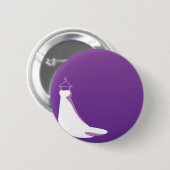 Weddenschap: Schoonmaken in het paars Ronde Button 5,7 Cm (Voorkant /achterkant)