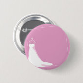 Weddenschap: Schoonmaken in roze Ronde Button 5,7 Cm (Voorkant /achterkant)